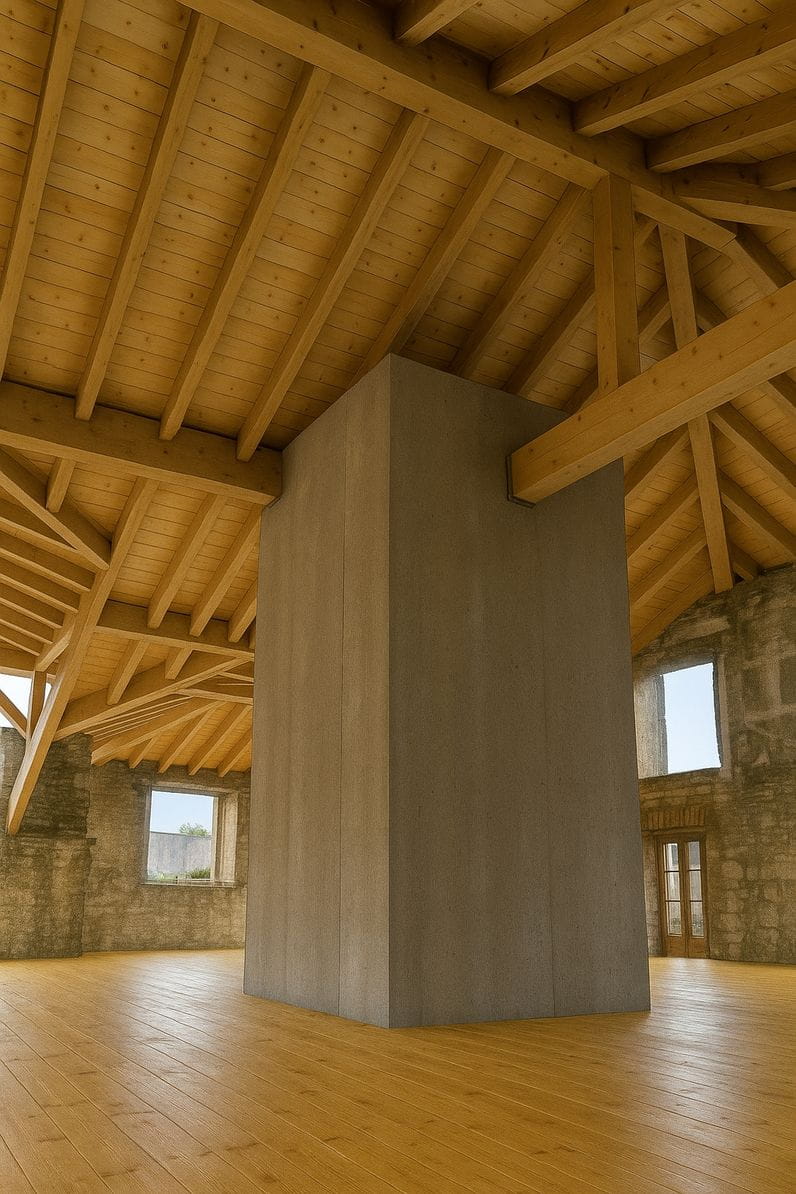 Restauración de cubierta y forjados para edificio de seis viviendas en Ribadeo