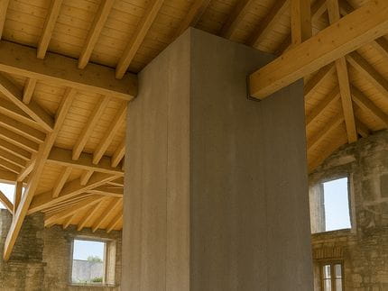 Restauración de cubierta y forjados para edificio de seis viviendas en Ribadeo