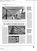 Un skyline de madera de record. El Faro de Vigo sobre la obra de Moaña